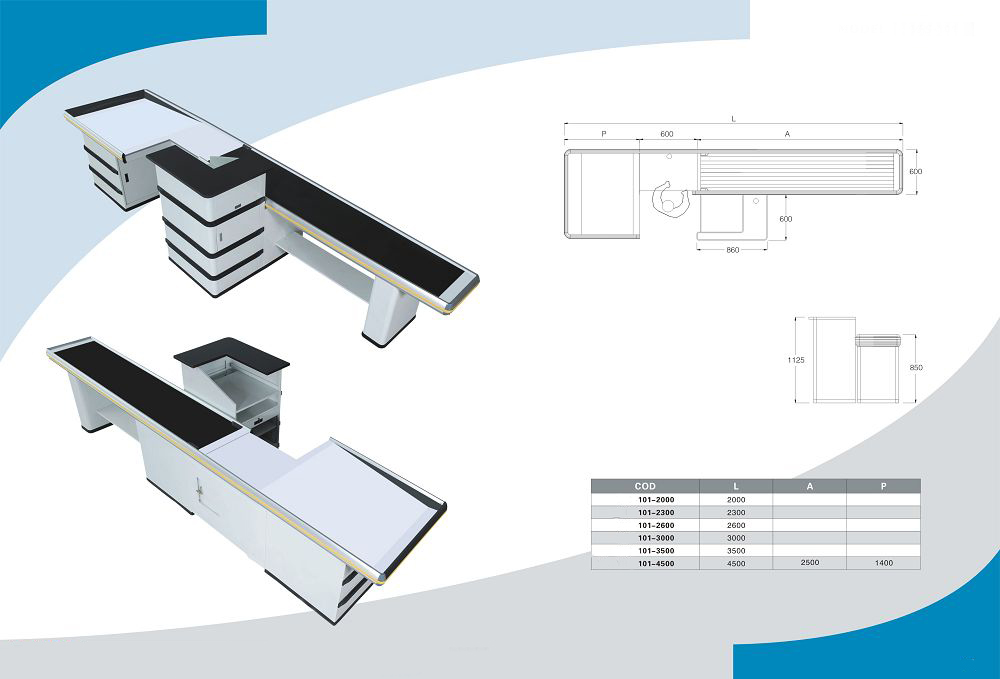 White  checkout counter