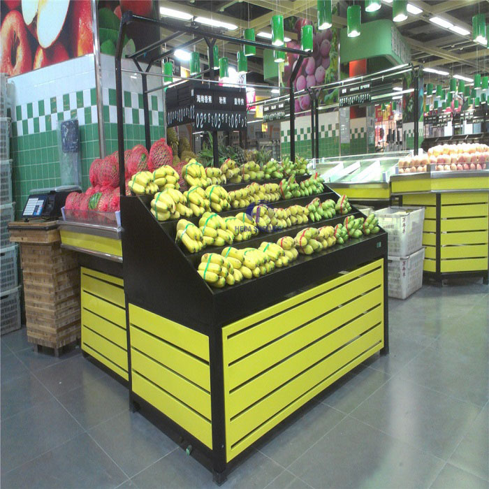 Yellow vegetable &fruit rack